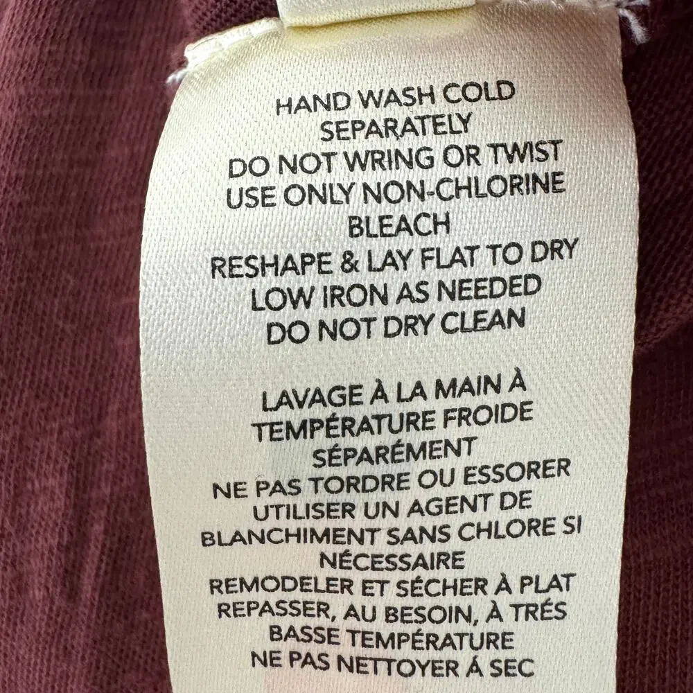 Free People We The Free Woomens Hooked On You Top Size S Cotton Embroid Burgundy